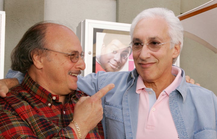 Actor Dennis Franz, left, became the unlikely star of Bochco's hit crime drama "NYPD Blue."