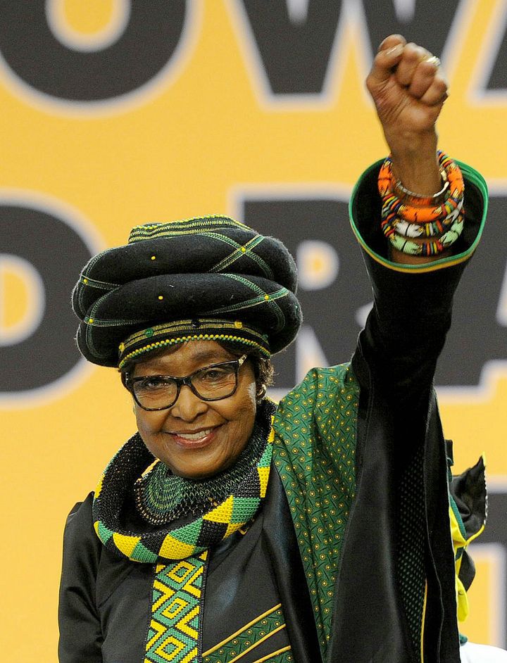 Winnie Madikizela-Mandela, seen above in 2017, has died aged 81