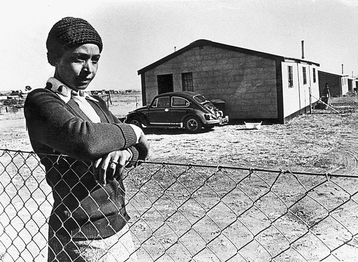 Winnie Madikizela-Mandela is seen during her exile in Brandfort, South Africa, in 1977.