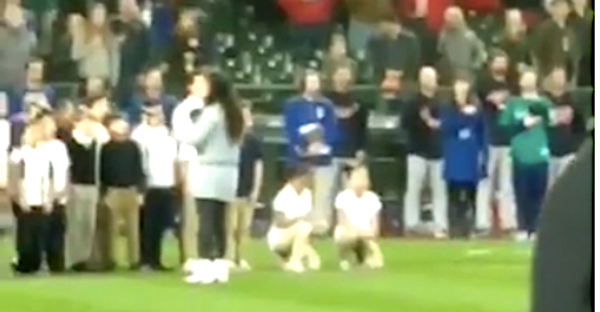 Students Singing National Anthem Kneel At MLB Game HuffPost