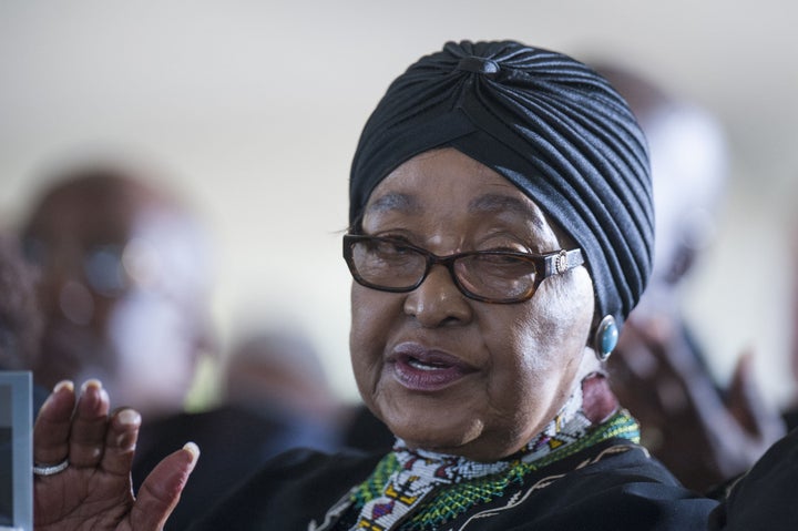 Madikizela-Mandela, seen in early 2017, was memorialized on Monday as a leader and a survivor of “the most brutal perio