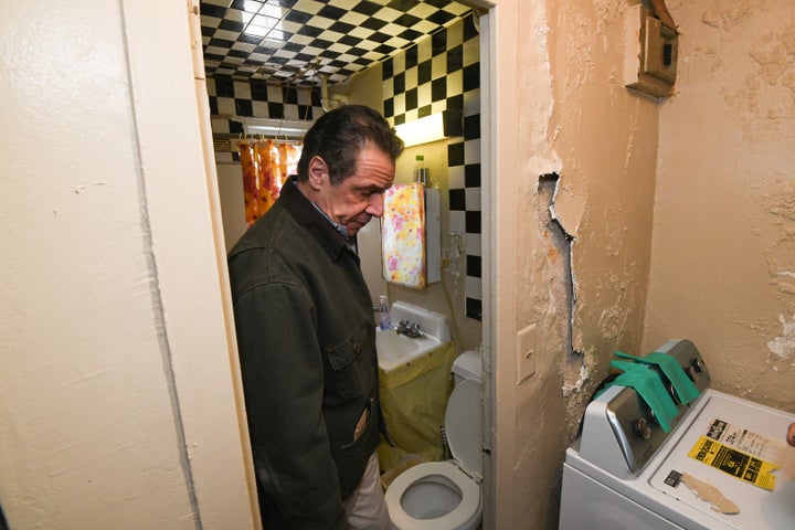 New York Gov. Andrew Cuomo tours a New York City Housing Authority building in the Bronx last month.