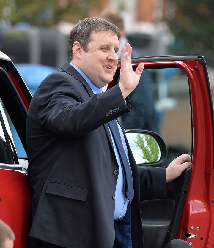 Peter Kay filming 'Car Share' in 2016
