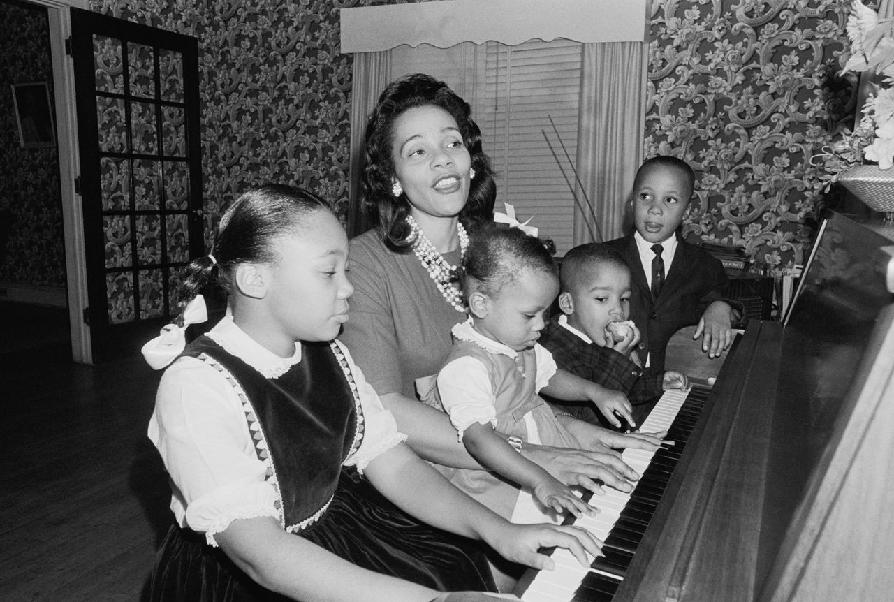 Coretta Scott King and her children celebrate the announcement that King was awarded the Nobel Peace Prize on Oct. 16, 1964.