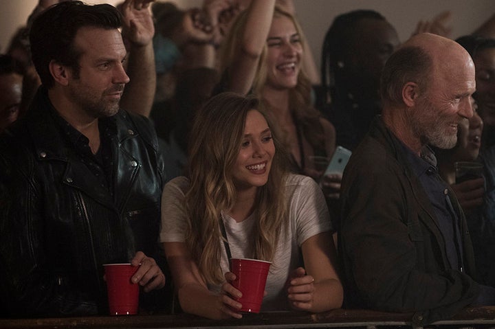 Jason Sudeikis, Elizabeth Olsen and Ed Harris in "Kodachrome" on Netflix.