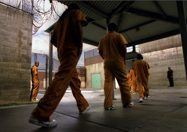 Inmates at the Theo Lacy men's jail in Orange, California.