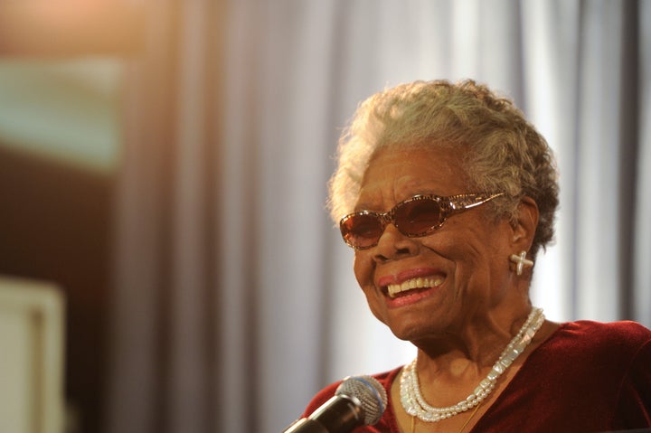 Google dedicates its homepage doodle to poet Maya Angelou.