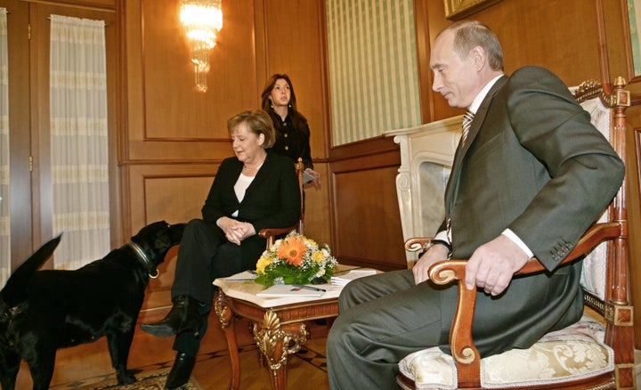 Vladimir Putin had his pet Labrador Koni greet Angela Merkel even though it was well known that Merkel was afraid of dogs.