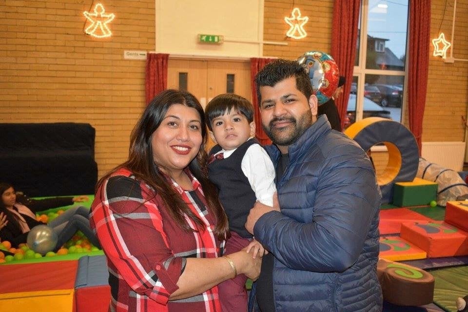 Alka Dass with her son and husband. 