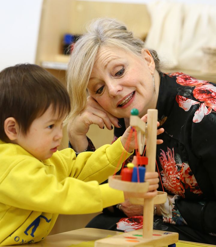 Shadow early years Minister Tracy Brabin during a visit to Little Learners Nursery in Watford