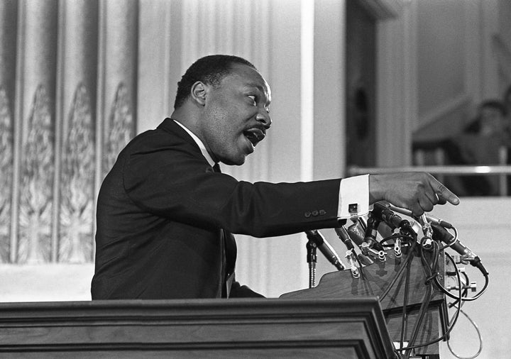 Martin Luther King Jr. speaking about ending the Vietnam War at New York Avenue Presbyterian Church on Feb. 6, 1968.