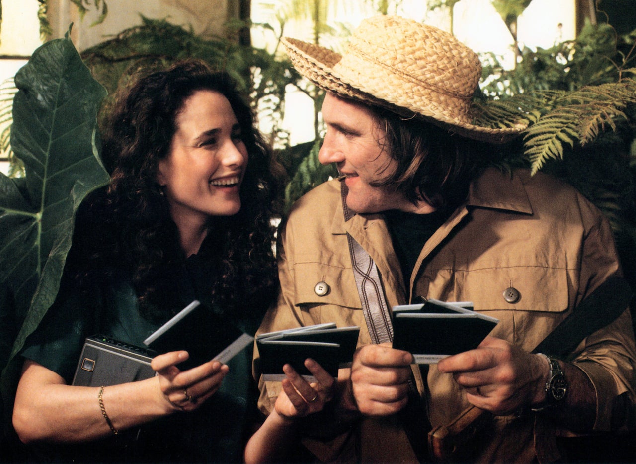 Andie MacDowell and Gerard Depardieu in "Green Card."