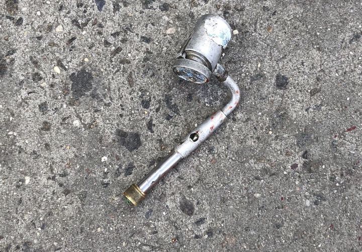 NYPD provided a photo of the pipe the man was holding when officers shot him.