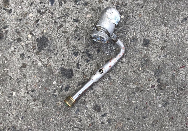 NYPD provided a photo of the pipe Vassell was holding when officers shot him.