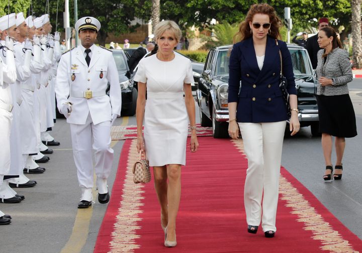 H πριγκίπισσα Lalla Salma με την Brigitte Macron.