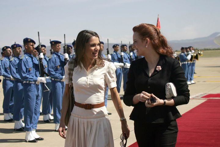 Με την Βασίλισσα Ράνια της Ιορδανίας.