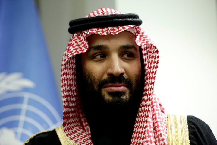 Saudi Arabia's Crown Prince Mohammed bin Salman Al Saud is seen during a meeting at the United Nations headquarters in the Manhattan borough of New York City, New York, U.S. March 27 2018.