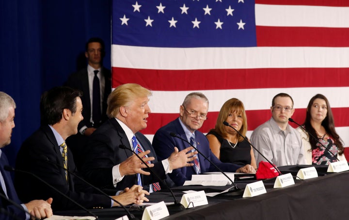 Polls show that President Donald Trump, seen here in West Virginia on Thursday, and his fellow Republicans are having a tough
