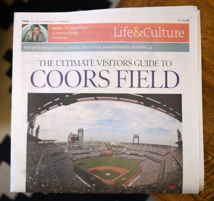 The Denver Post's "Ultimate Visitors Guide to Coors Field" accidentally used a photo of the wrong ballpark.