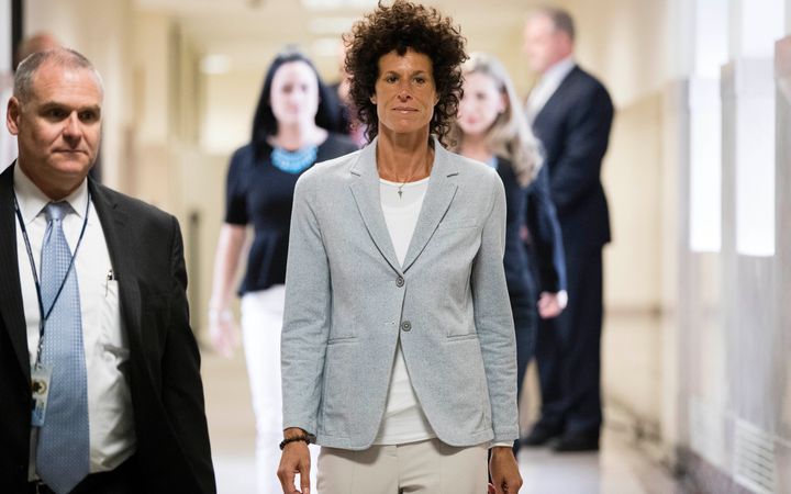 Andrea Constand walks to the courtroom during the first Cosby trial on June 6, 2017. 