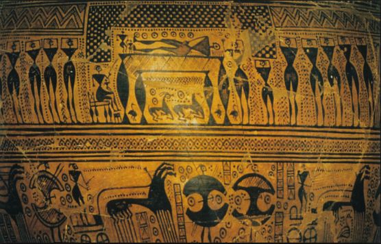 Παράσταση πρόθεσης και θρήνου του νεκρού, Αμφορέας του Διπύλου, Εθνικό Αρχαιολογικό Μουσείο
