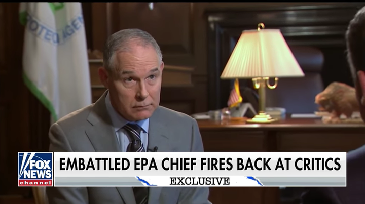 EPA Administrator Scott Pruitt endured a tense interview on <a href="https://www.youtube.com/watch?v=JBNUQEkREy4" t