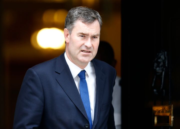 David Gauke leaves Number 10 Downing Street in London