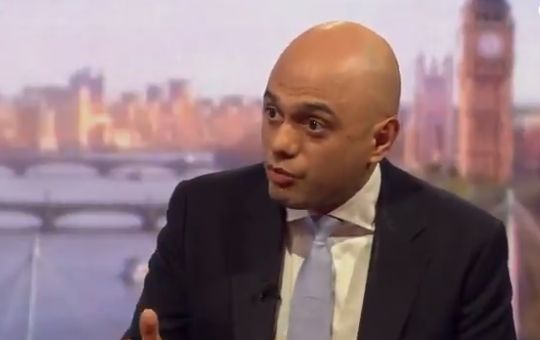 Communities Secretary Sajid Javid attempted to defend the Government's record on crime on the Andrew Marr Show