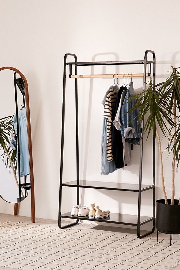 ideas for hanging clothes without closet