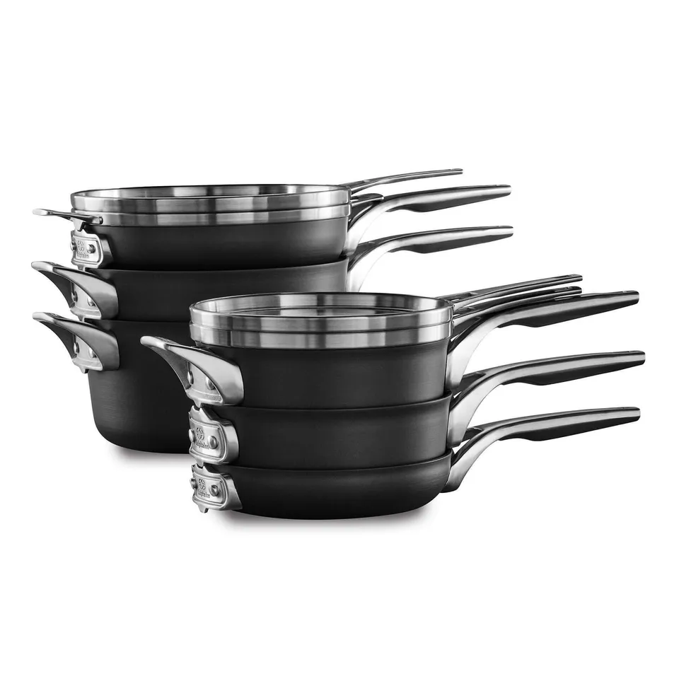 Calphalon Premier 12 Piece Non-Stick Space Saving Cookware Preowned Unit