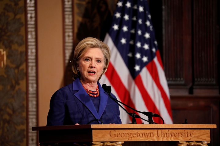 Former Secretary of State Hillary Clinton has urged the Government not to reinstate the Northern Ireland border