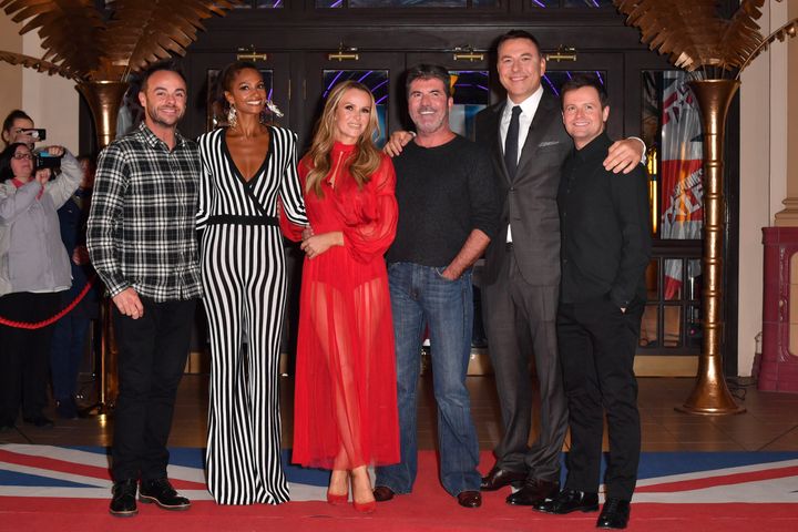 Ant and Dec with the judges at January's Blackpool auditions 