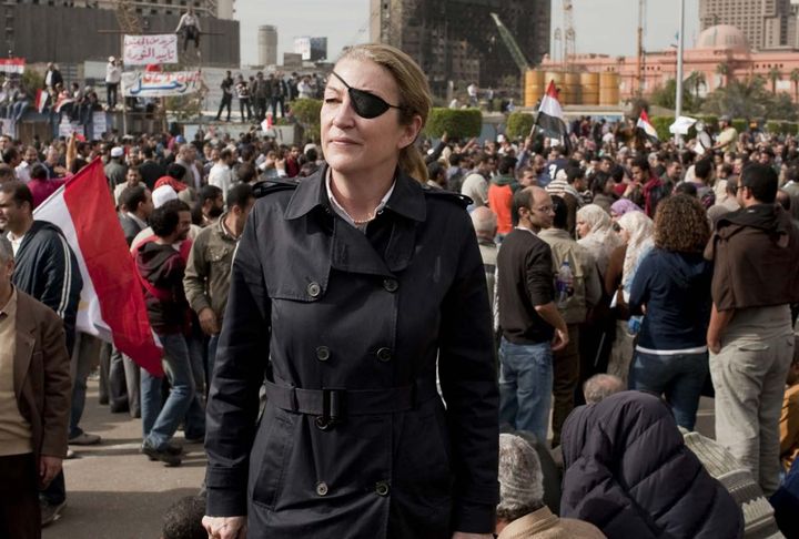 A picture of Marie Colvin taking in Tahrir Square Egypt during the Arab Spring in February 2011 contained within the court claim