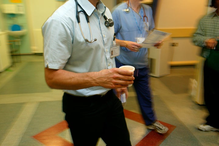 Cups made of plastic, foam and paper are used across the health service from waiting rooms to wards (file picture)