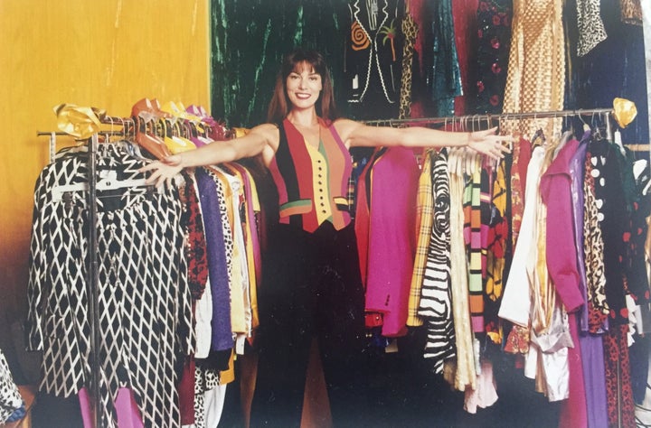 Brenda Cooper, costume designer for "The Nanny," shows off some of Fran Fine's wardrobe back then.