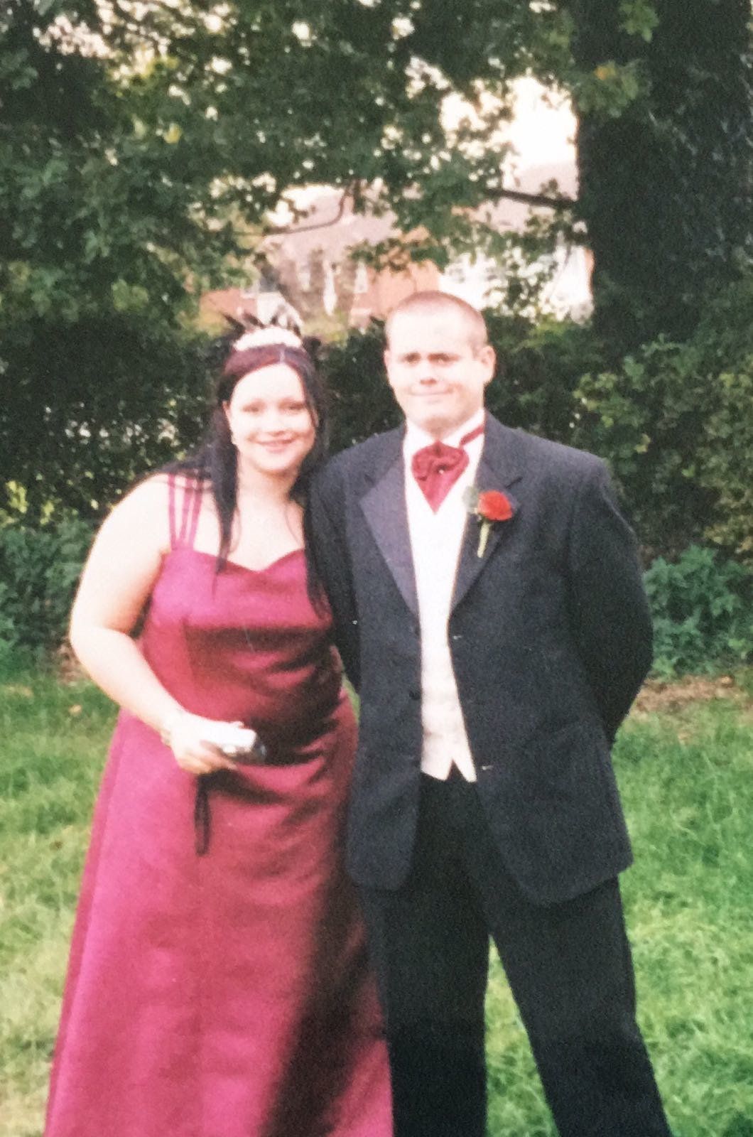 Paul with a friend at his cousin’s wedding.