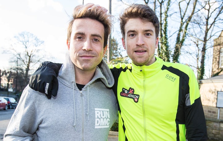 Radio 1's Nick Grimshaw and Greg James