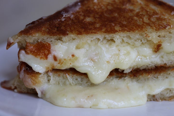 A grilled cheese served up at Murray's Cheese Bar.