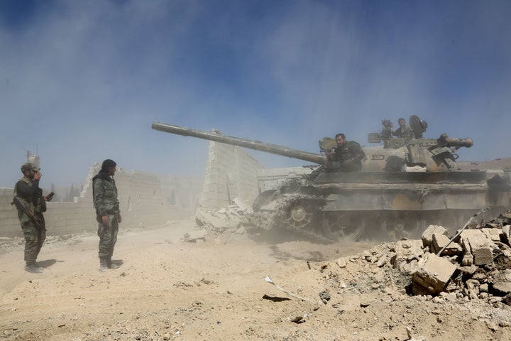 Backed up by Russia's firepower, Syrian President Bashar al-Assad's forces have s ousted his armed opponents from nearly all