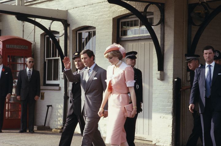 Princess Diana (1961 - 1997) and Prince Charles at Romsey Station in Hampshire, before leaving on their honeymoon trip to Gibraltar on the Royal Yacht Brittania, 29th July 1981.