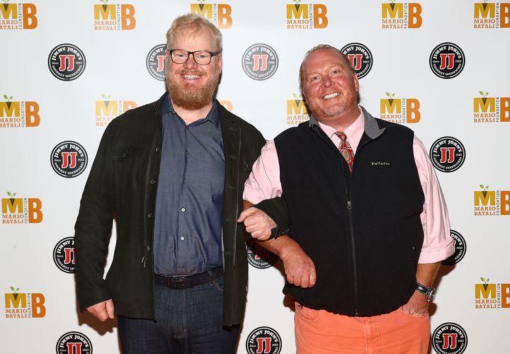 Jim Gaffigan and Mario Batali attend the 6th Annual Mario Batali Foundation Honors dinner on Oct. 15, 2016. 