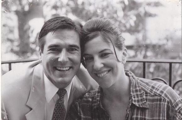 Gayle Saks with her friend, Craig, in 2000