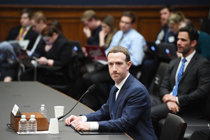 Facebook CEO Mark Zuckerberg appears at a House Energy and Commerce Committee hearing on Wednesday. His time on Capitol Hill this week led to many memes and edited images.