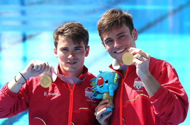 Dan and Tom with their medals 