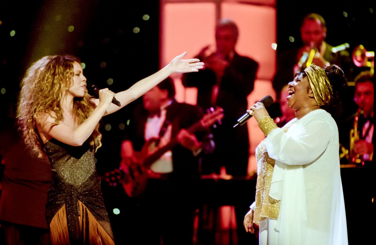 Mariah Carey and Aretha Franklin at "Divas Live."