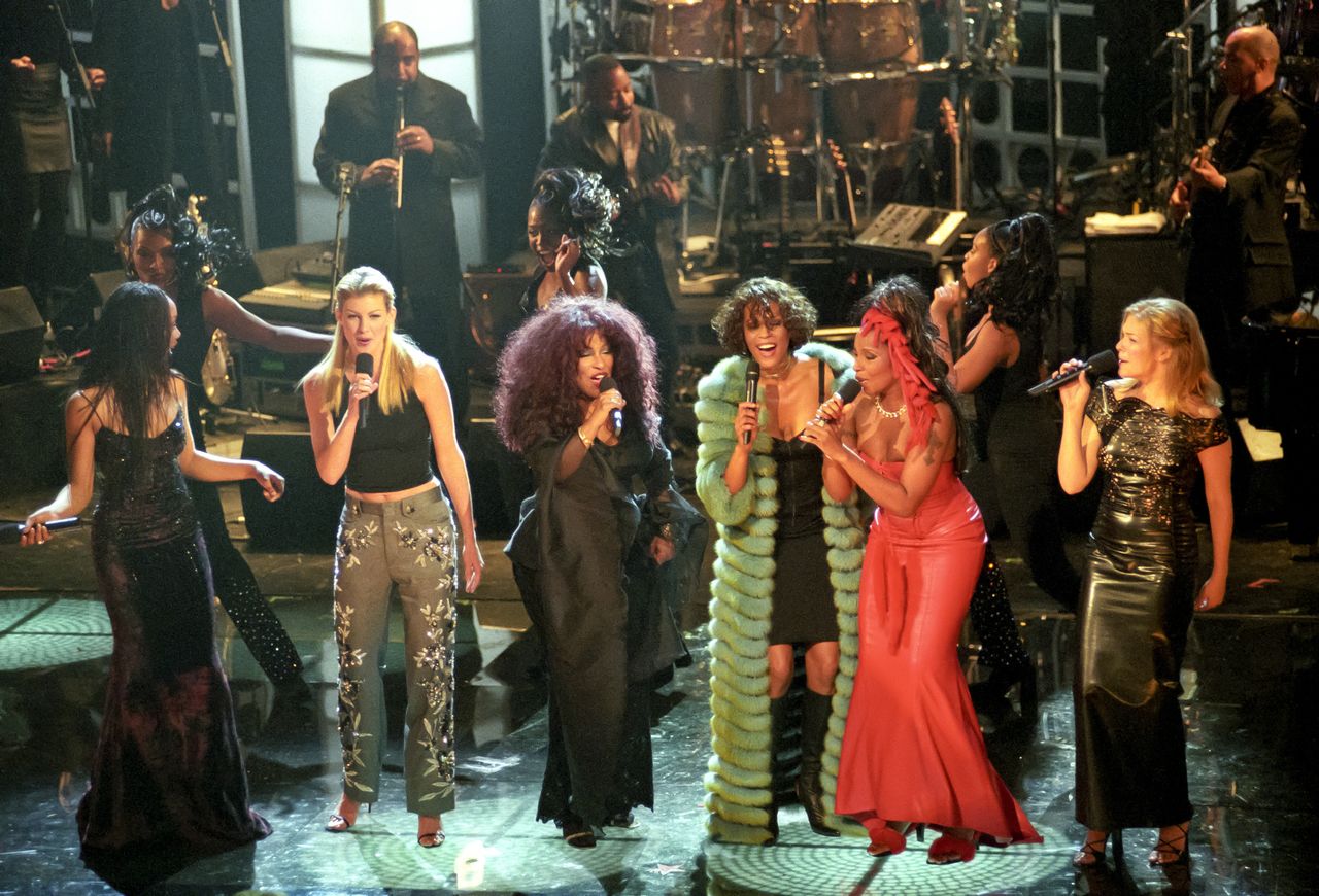 Brandy, Faith Hill, Chaka Khan, Whitney Houston, Mary J. Blige and LeAnn Rimes at "Divas Live '99."