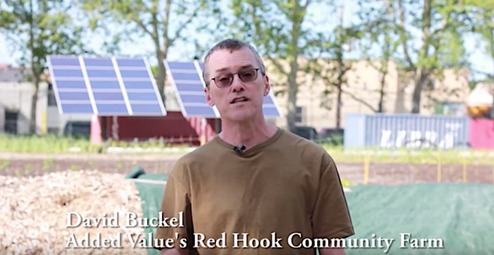 David Buckel, a volunteer for Brooklyn's Added Value Red Hook Community Farm, was featured in an educational video on composting.