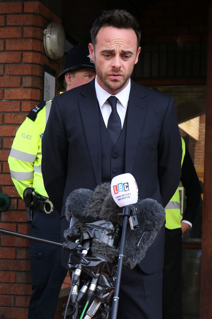 Ant read out a statement outside court following the hearing