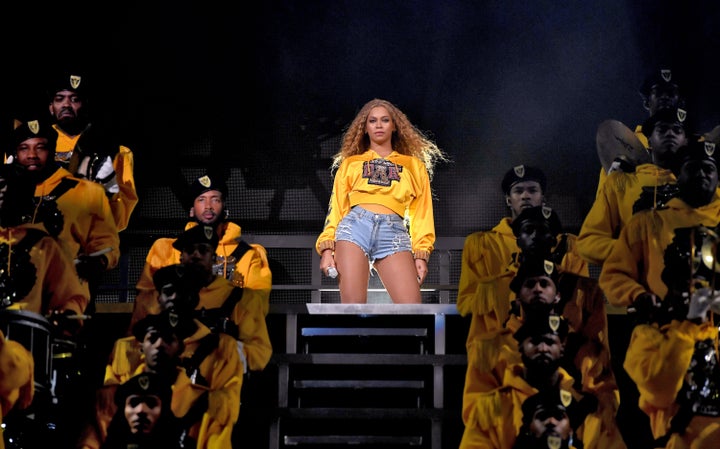 Beyoncé performs during the 2018 Coachella festival.