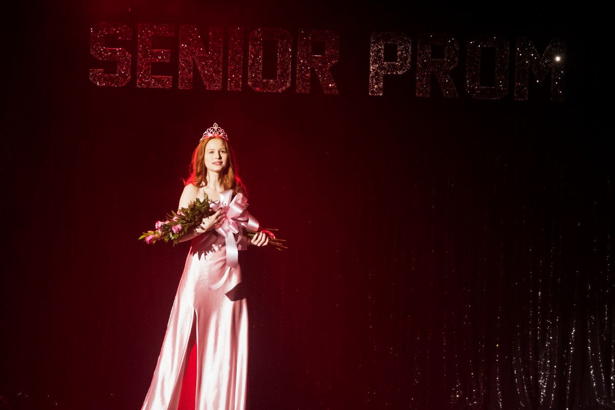 Madelaine Petsch (Cheryl) performs as Carrie White in a teen production of “Carrie: The Musical” on the CW series "Riverdale."